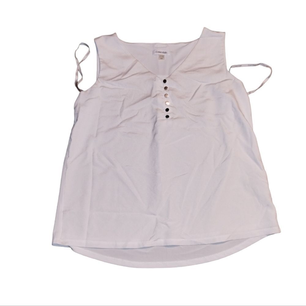 Calvin Klein White women's Blouse Size Large